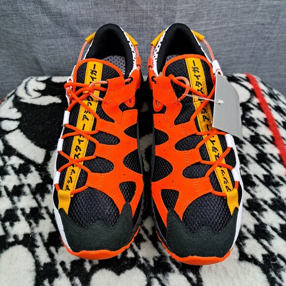 Size 8 Men Asics Tiger Gel-Mai Happy Chaos White/Orange Brand New - Picture 3 of 10